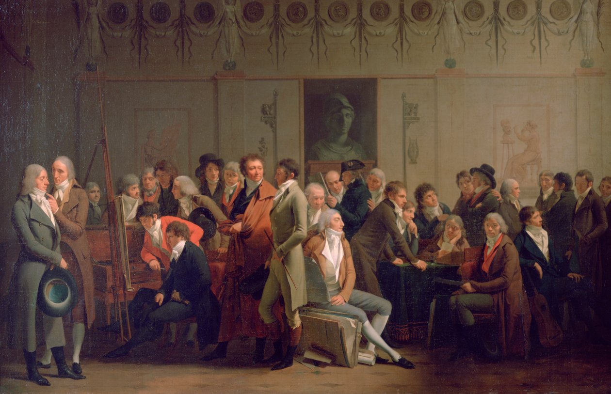 Reunião de artistas no estúdio de Isabey, 1798 de Louis Leopold Boilly