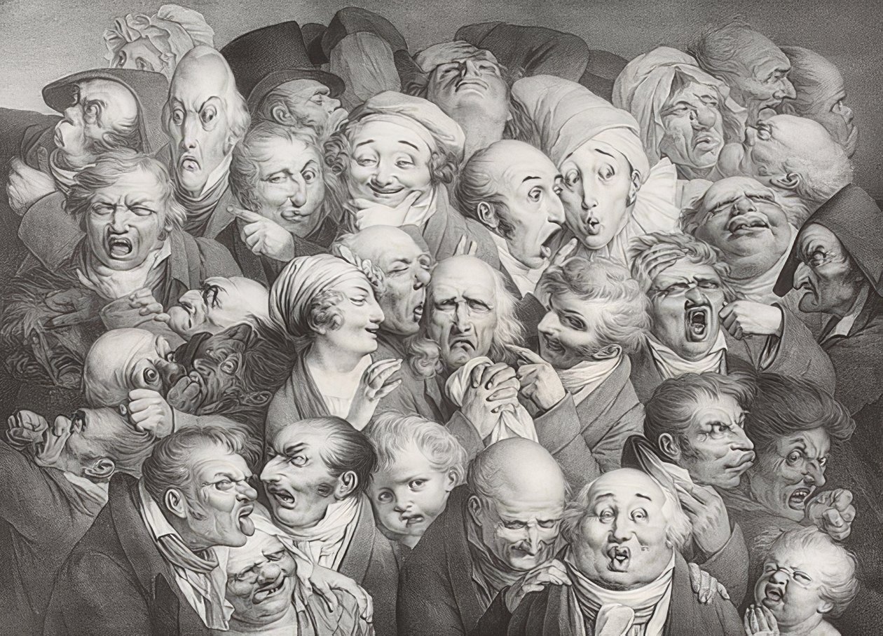 Encontro de 35 chefes diversos (35 verschiedene Köpfe). 1825 de Louis Leopold Boilly