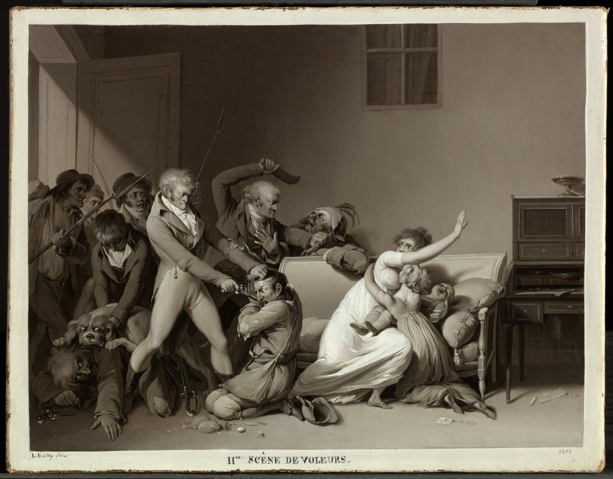 Segunda cena de assaltantes: os assaltantes presos de Louis Leopold Boilly