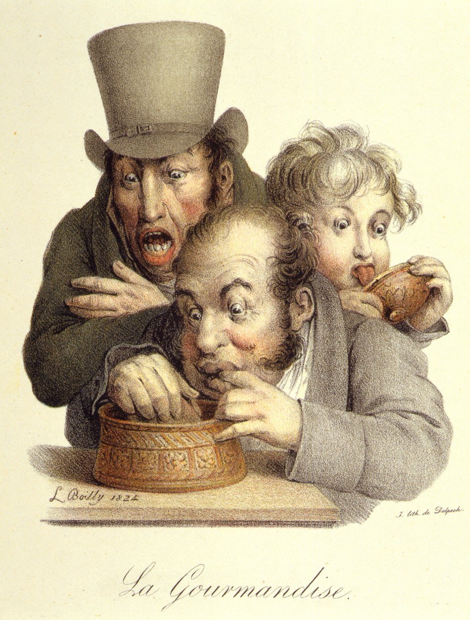 Sete Pecados Mortais: Gourmandise by Boilly de Louis Leopold Boilly