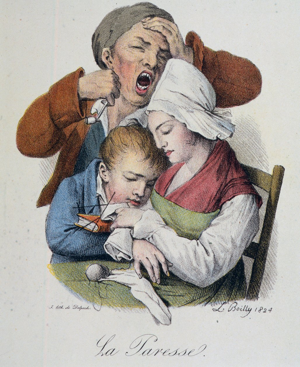 Sete Pecados Mortais: Preguiça por Boilly de Louis Leopold Boilly