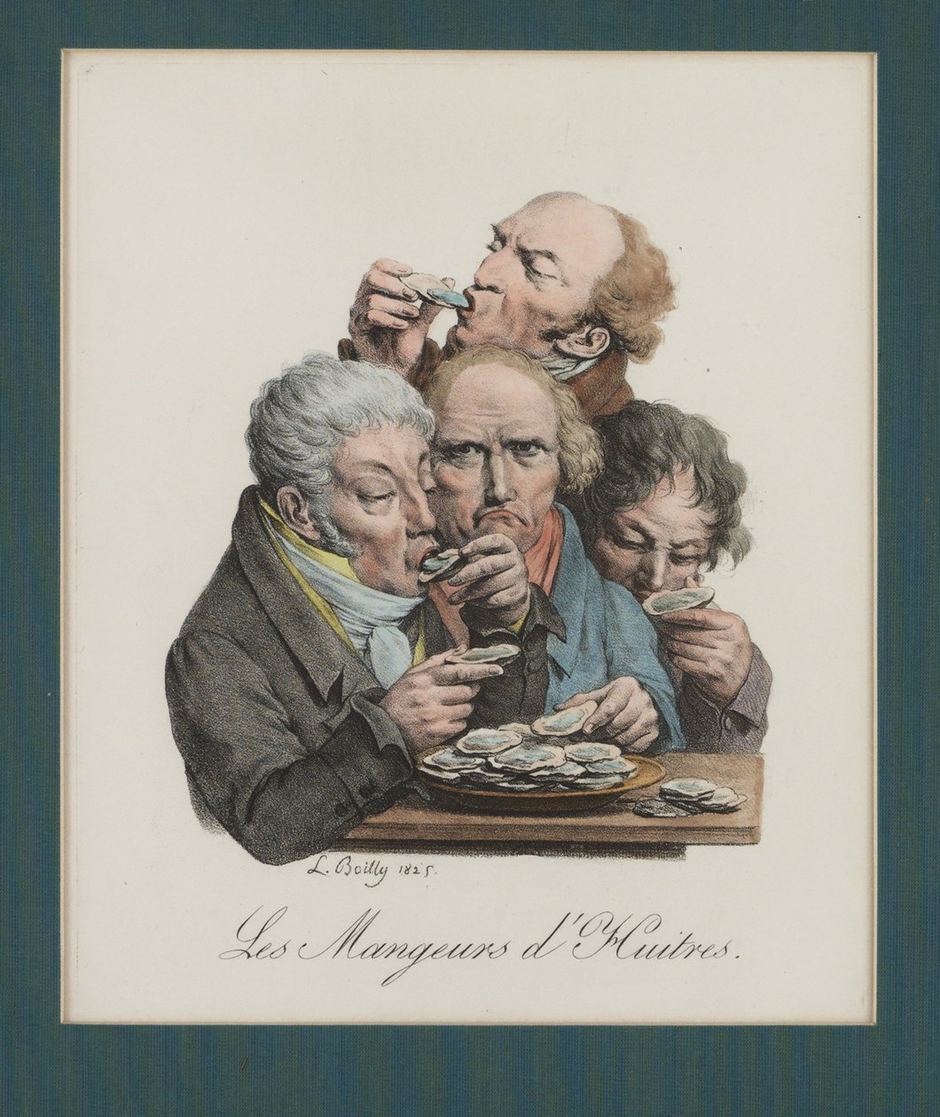 Ostras Slurping, 1825 de Louis Leopold Boilly