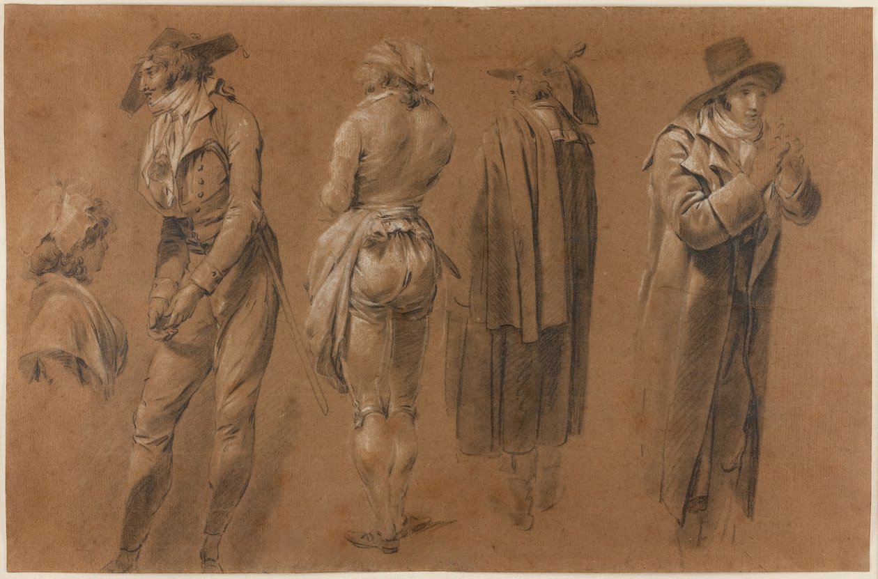 Estudo para os especuladores no Palais Royal de Louis Leopold Boilly