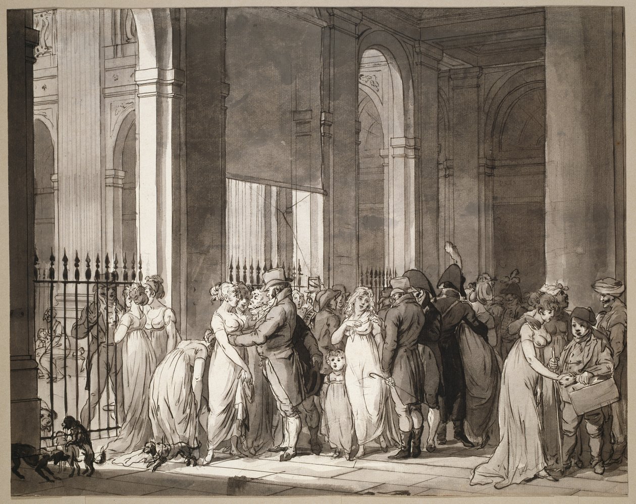 As Arcadas do Palais-Royal de Louis Leopold Boilly