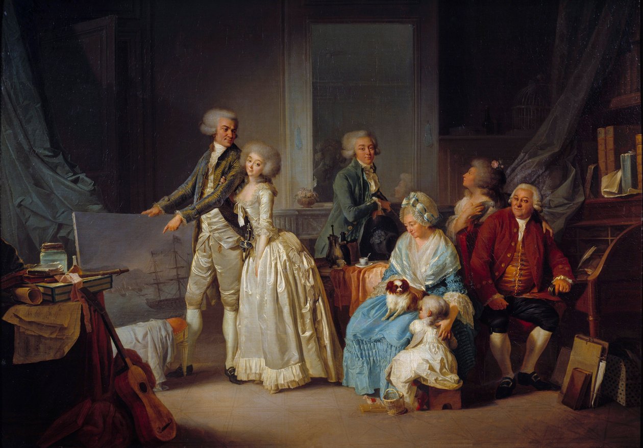 The Gohin Family Painting de Louis Leopold Boilly (1761-1845) 1787 Paris, Artes Decorativas de Louis Leopold Boilly