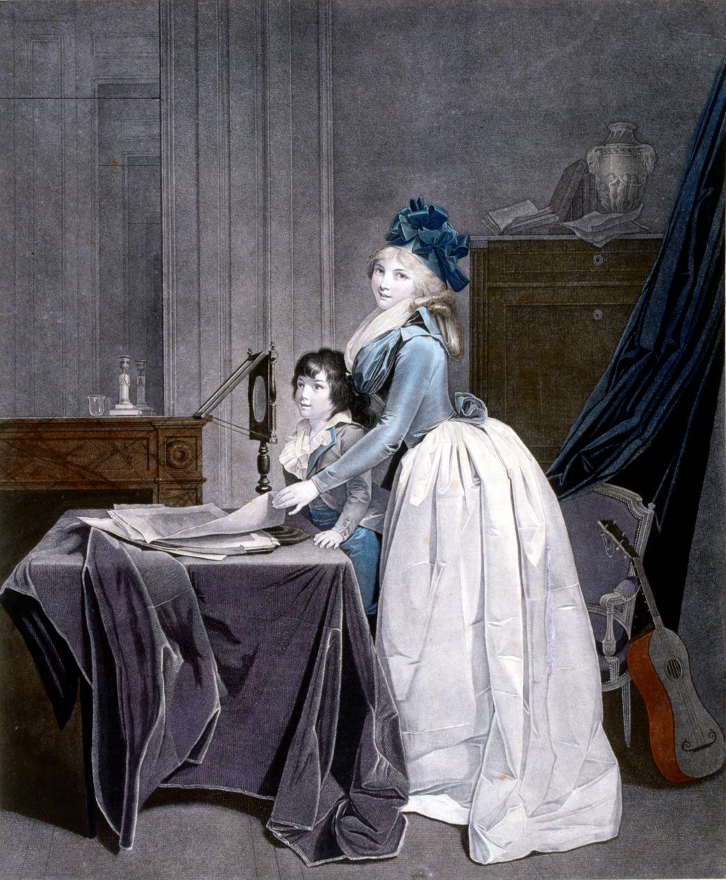 A Ilusão de Ótica. 1794 (gravura). por Louis Leopold Boilly (1761-1845). A Ótica de Louis Leopold Boilly