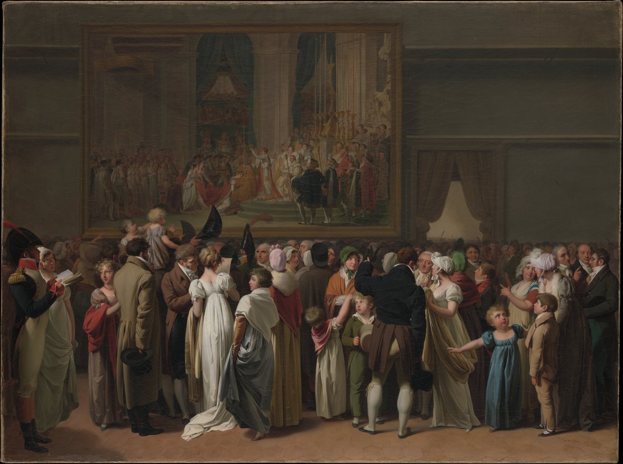 A apresentação pública da «Coroação» de David no Louvre de Louis Leopold Boilly
