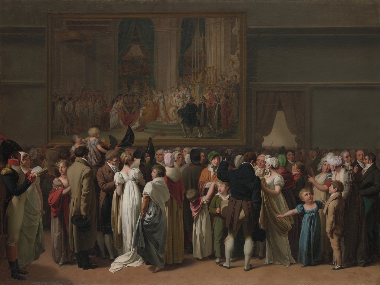 A exibição pública da coroação de Davids no Louvre, 1810. de Louis Leopold Boilly