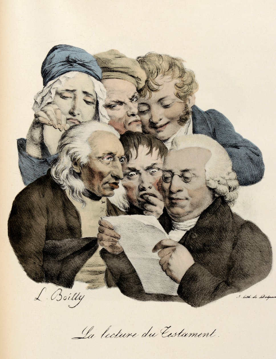A Leitura da Gravura da Vontade de Louis-Leopold Boilly (Louis Leopold Boilly de Louis Leopold Boilly