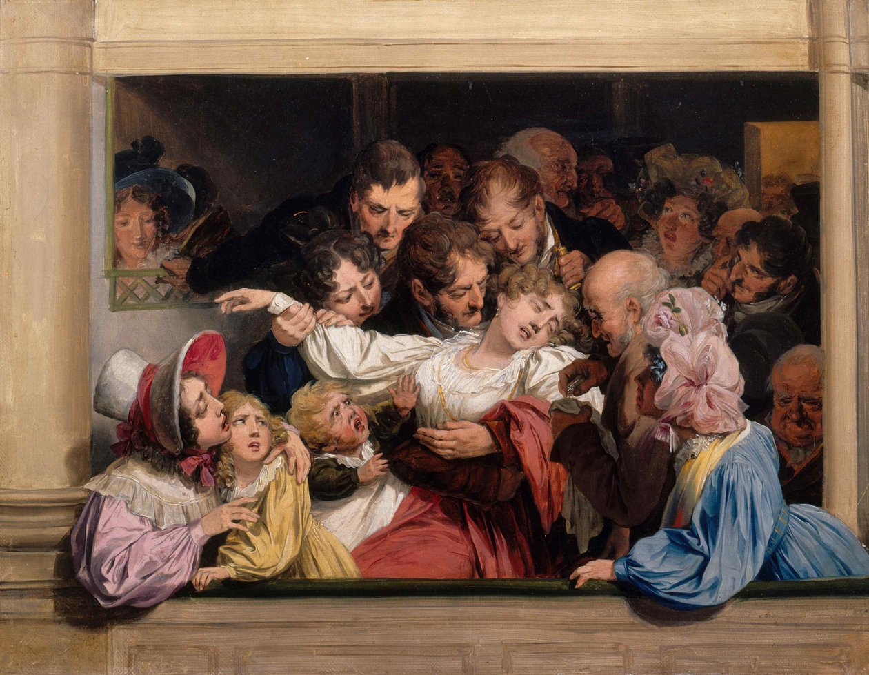 O efeito do melodrama Leffet du mélodrame, c. 1830 de Louis Leopold Boilly