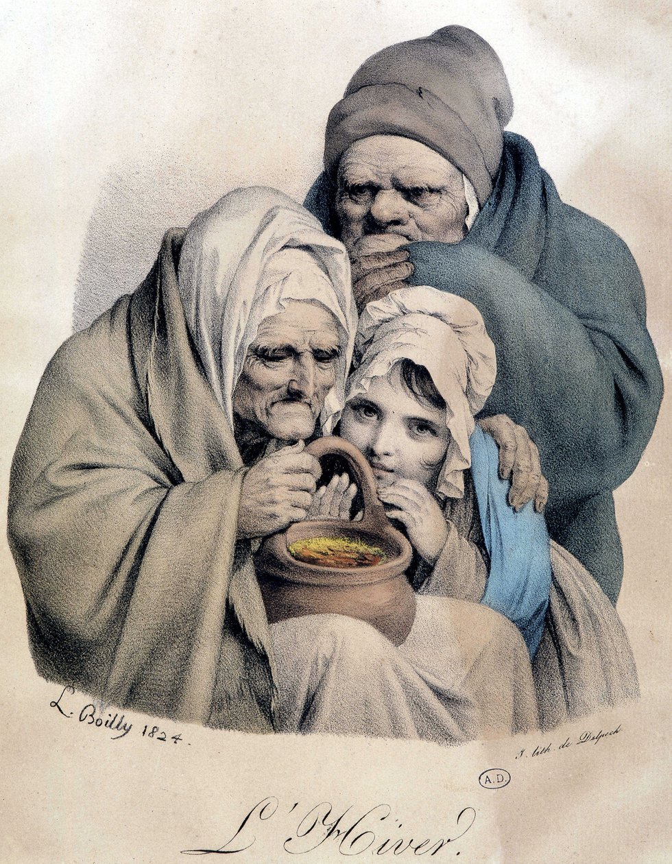 Inverno - Desenho por Boilly de Louis Leopold Boilly