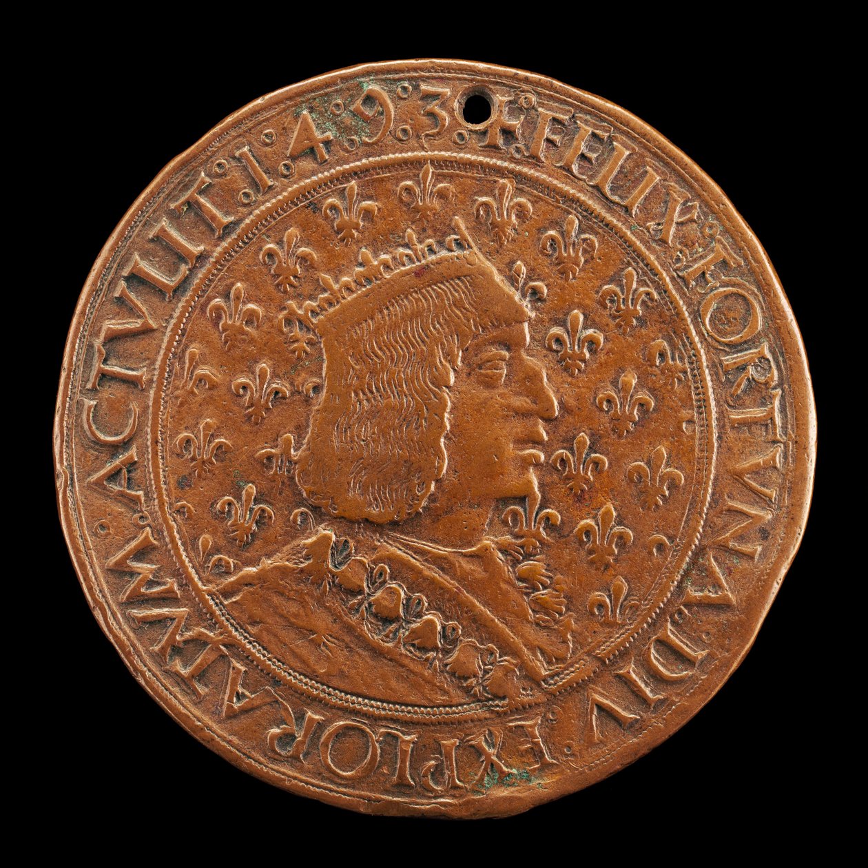 Carlos VIII, 1470-1498, Rei da França 1483 [anverso], 14931494 de Louis Lepère
