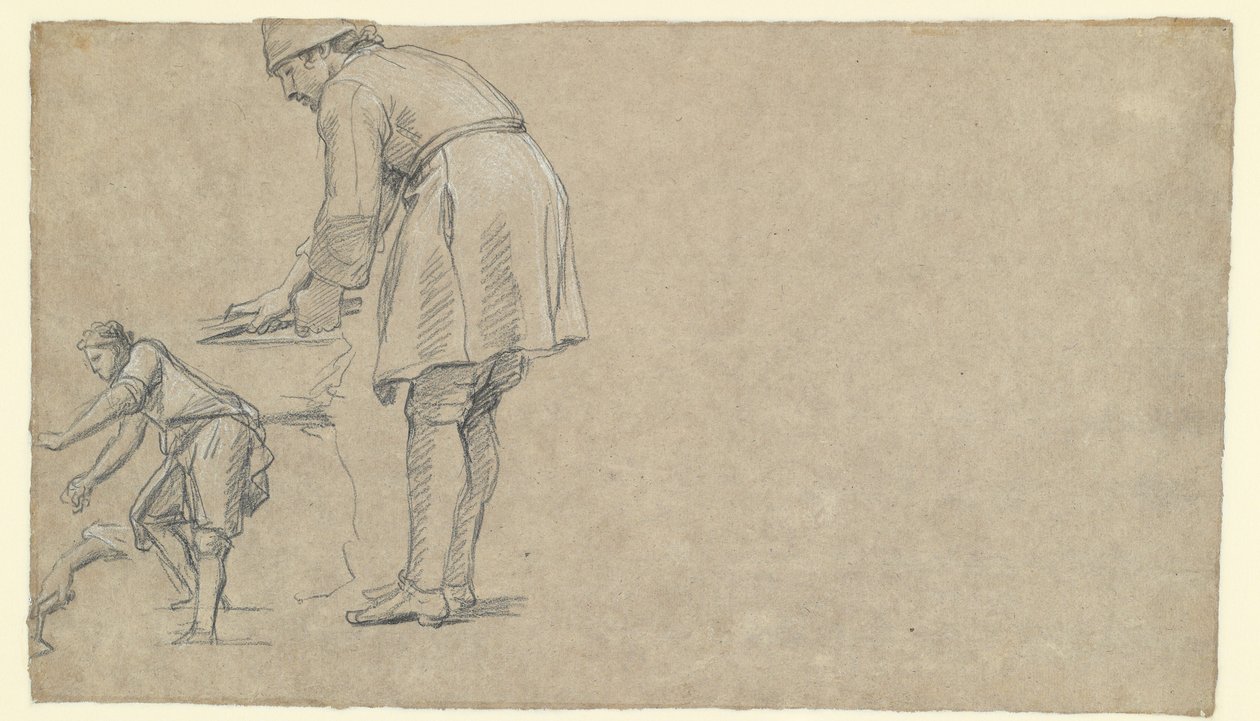 Estudos de figuras (verso) de Louis Licherie de Beurie
