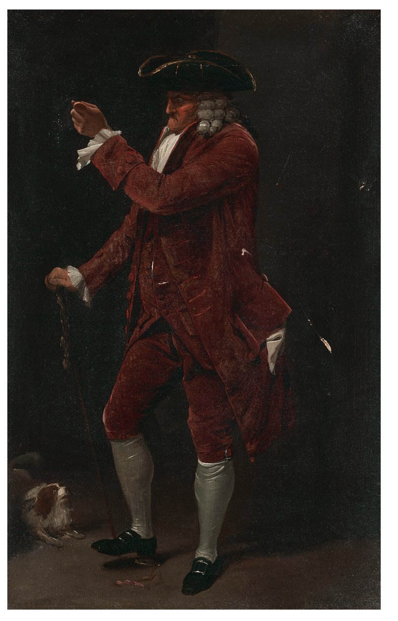 Um cavalheiro com um cão de Louis Leopold Boilly
