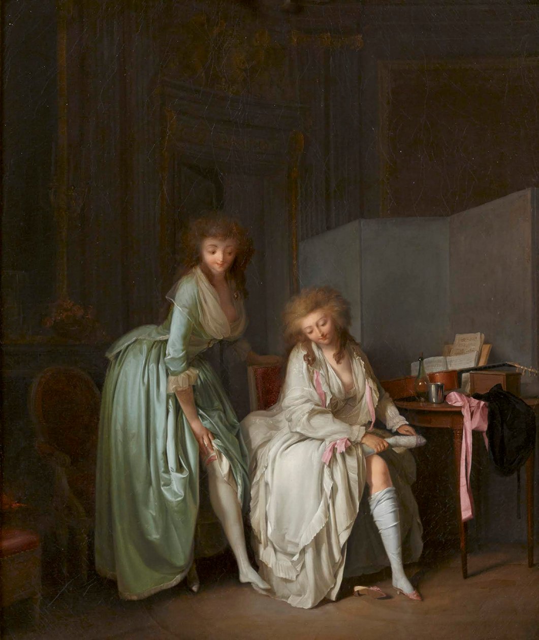 Louis-Léopold Boilly - Comparação de pés pequenos de Louis Leopold Boilly
