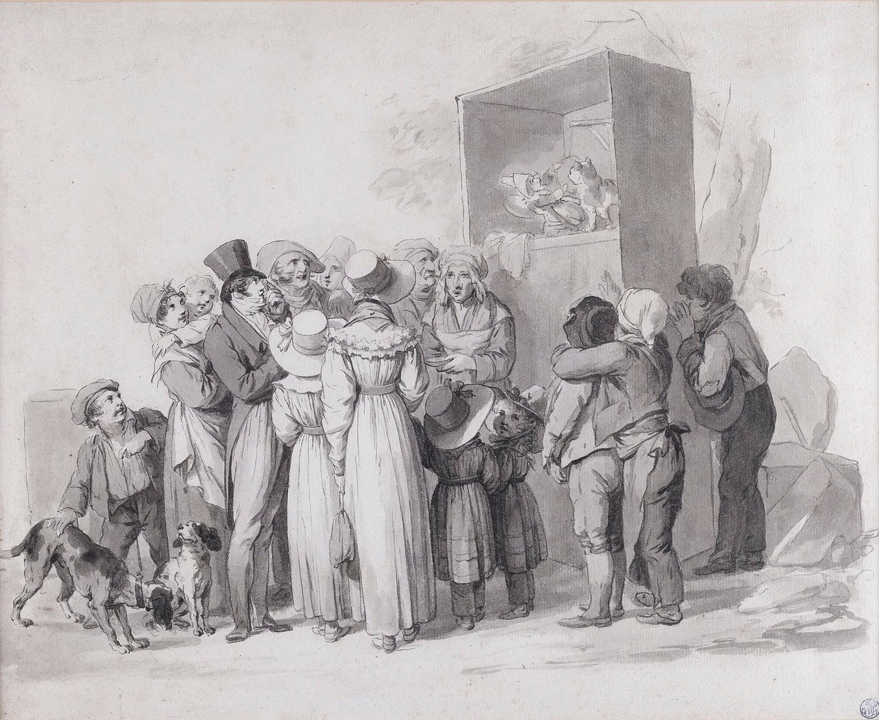 Louis-Léopold Boilly - O Gato Pobre (sketch) de Louis Leopold Boilly
