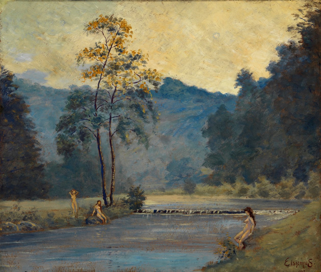Três raparigas e o rio de Louis M. Eilshemius