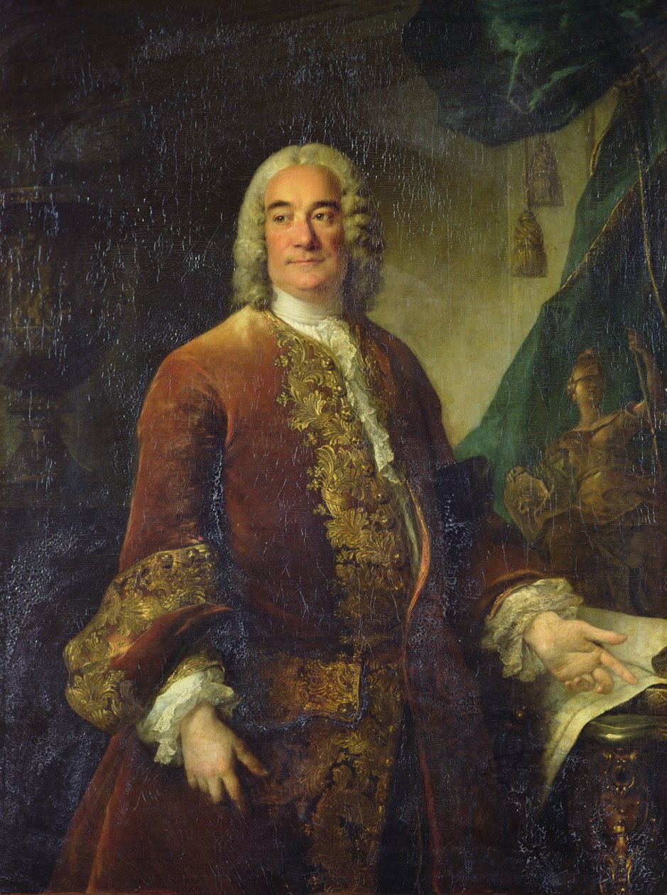 Charles-Francois-Paul Lenormant Tournehem (1684 - 1751), director dos edifícios reais, c.1750 (óleo sobre tela) de Louis Tocqué
