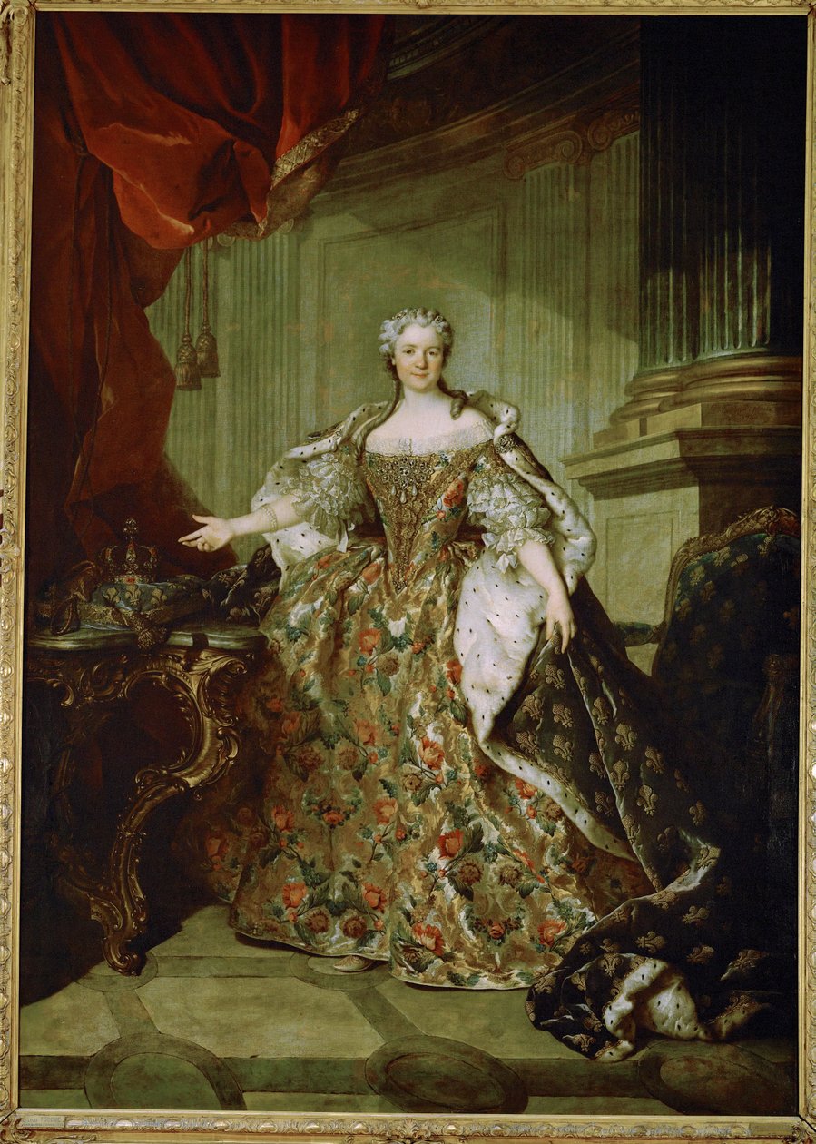 Maria Leszczynska, rainha de França, esposa de Luís XV, filha de Estanislau Leszczynski, rei da Polónia ... de Louis M. Tocque