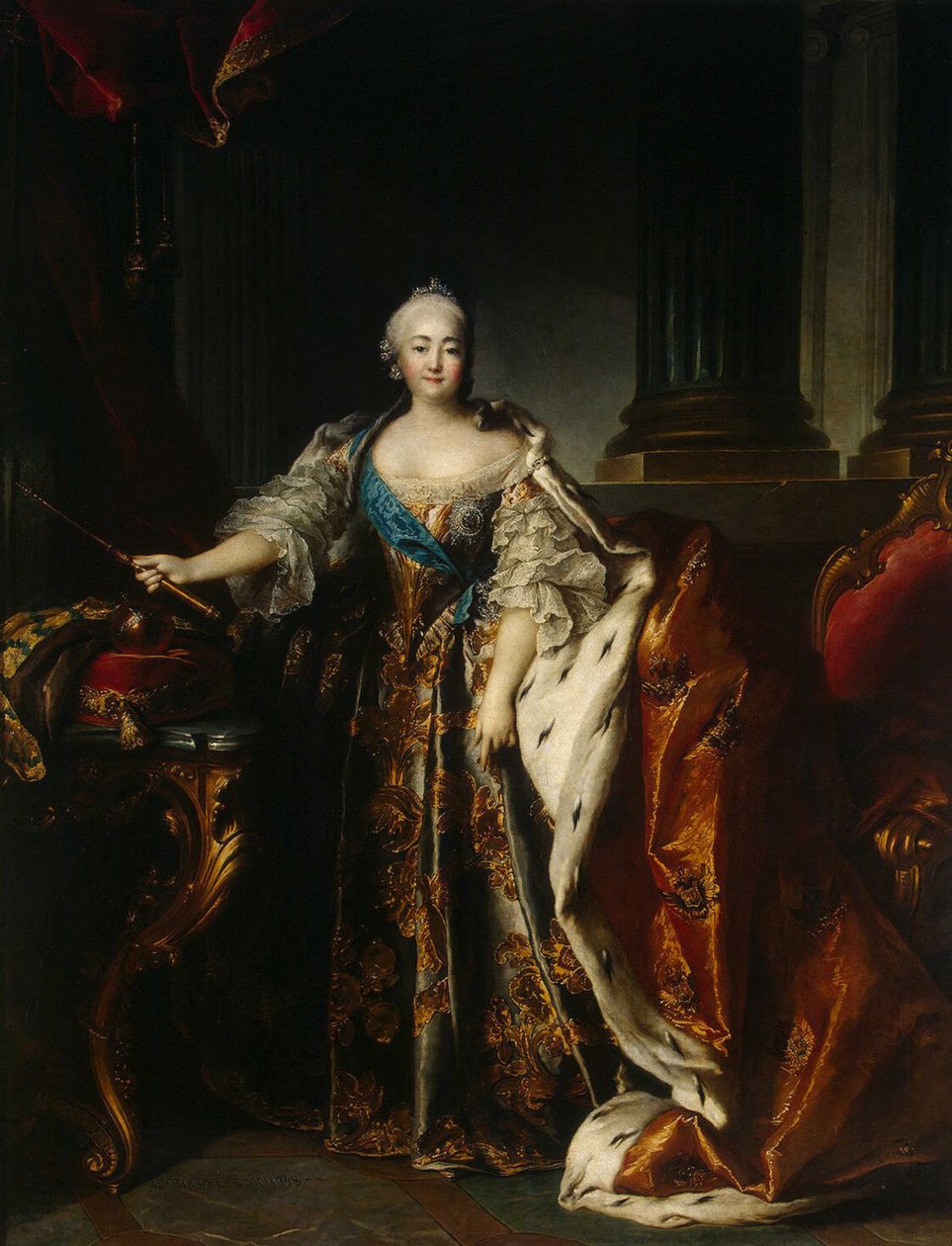 Retrato da Imperatriz Elizabeth de Louis Tocqué