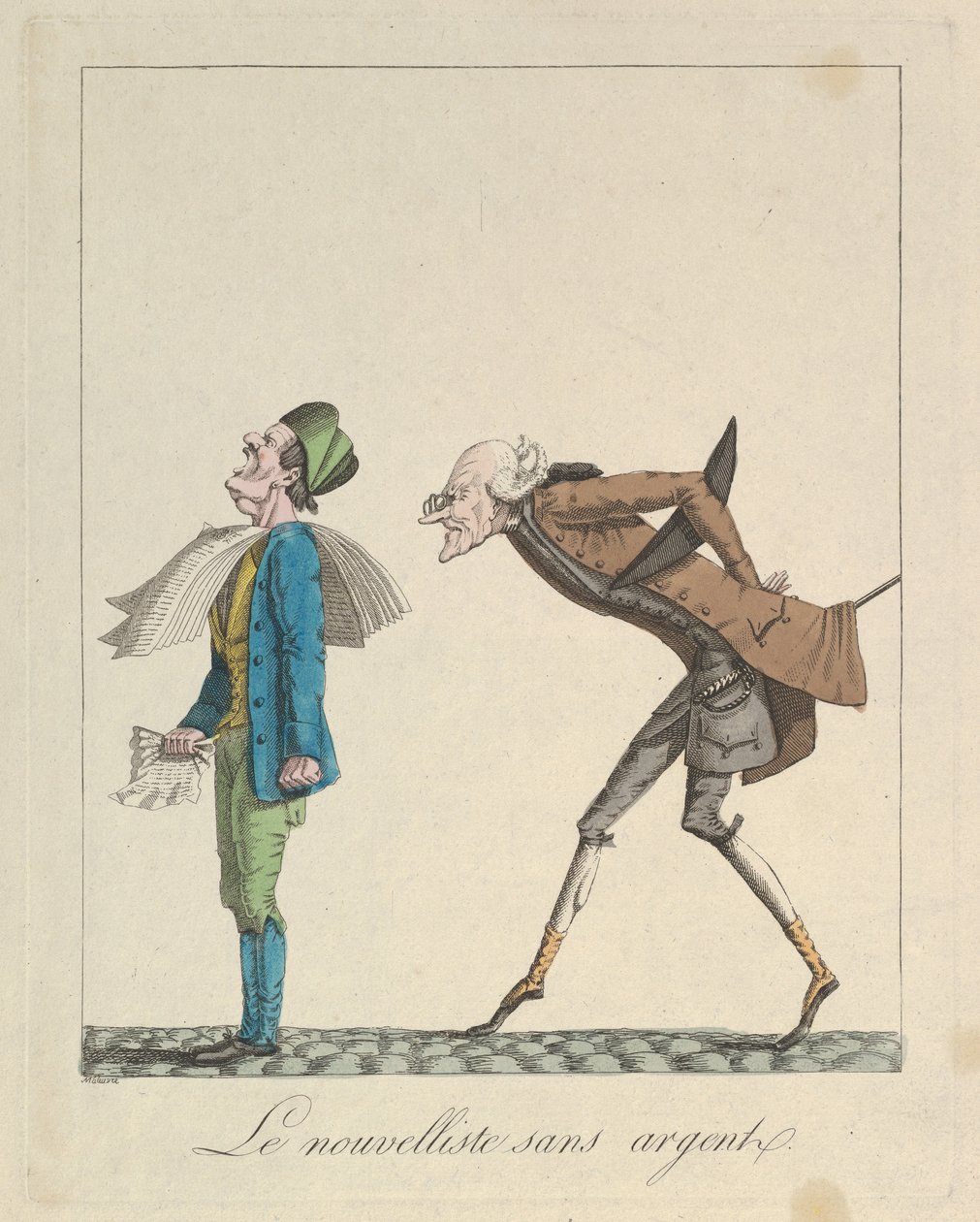 Le Nouvelliste Sans Argent, 1814. de Louis Maleuvre