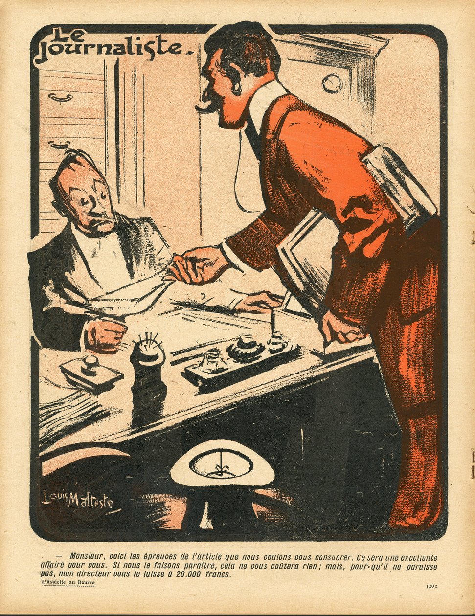 A Placa de Manteiga, número 295, Satirical in Colour de Louis Malteste