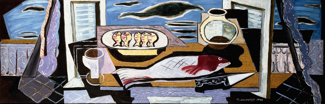 Ainda vida; Nature Morte, 1925 de Louis Marcoussis