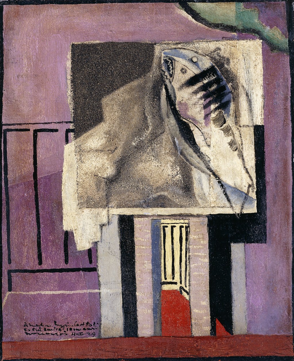 Ainda vida na frente da varanda; Nature Morte devant le Balcon, 1929 de Louis Marcoussis
