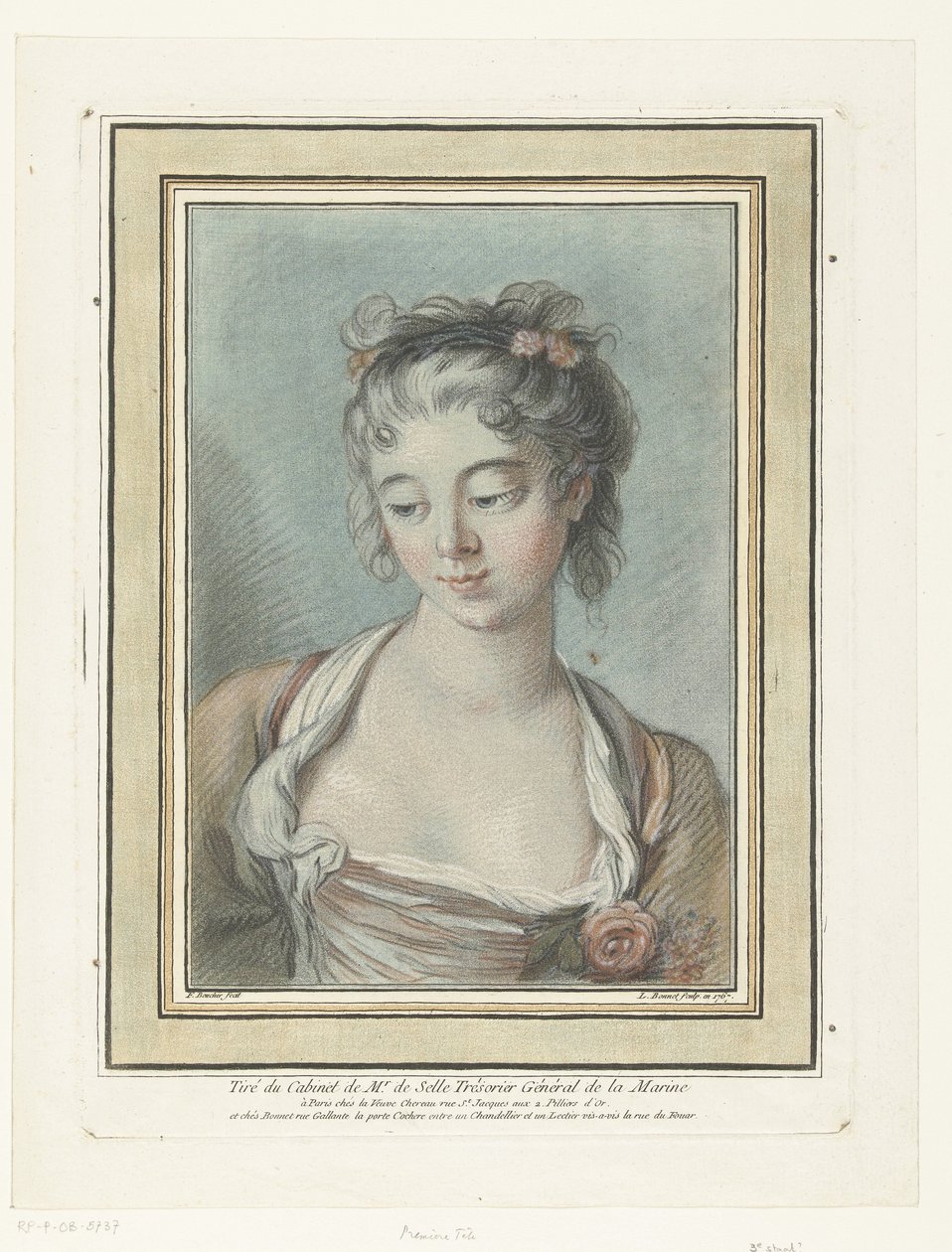 Busto de uma jovem mulher
Première tête de Louis Marin Bonnet