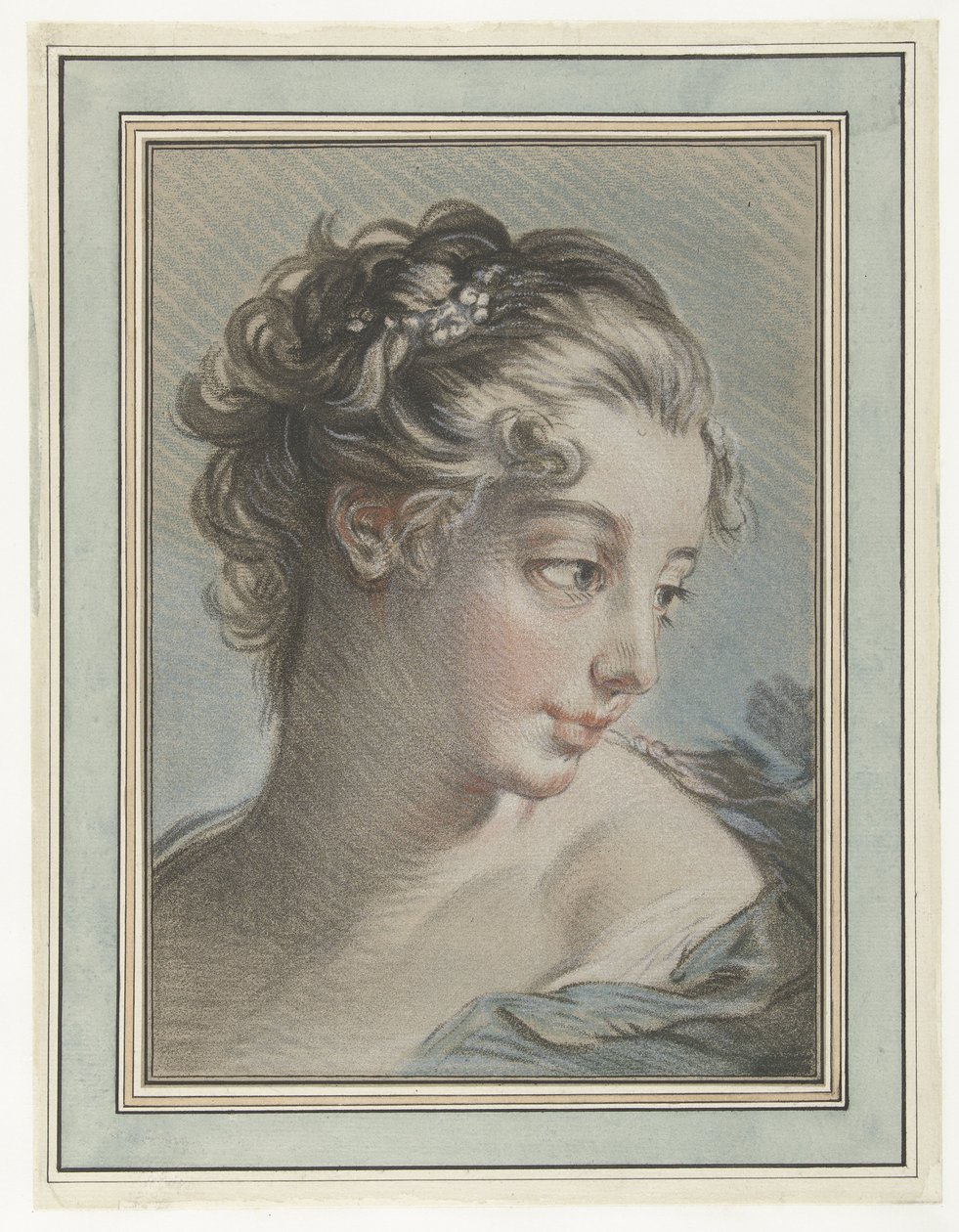 Busto de uma jovem Tete de femme de Louis Marin Bonnet