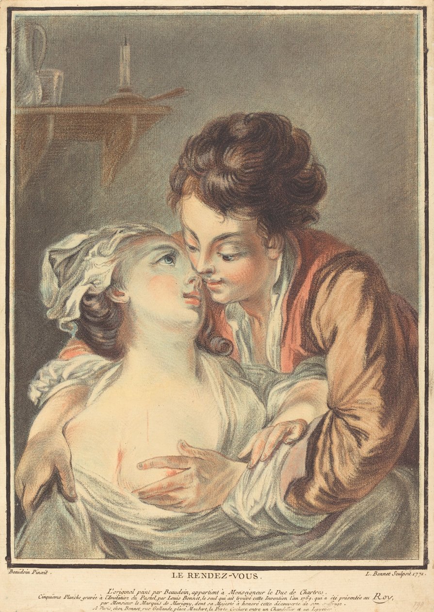Le Rendez-vous, 1771. de Louis Marin Bonnet