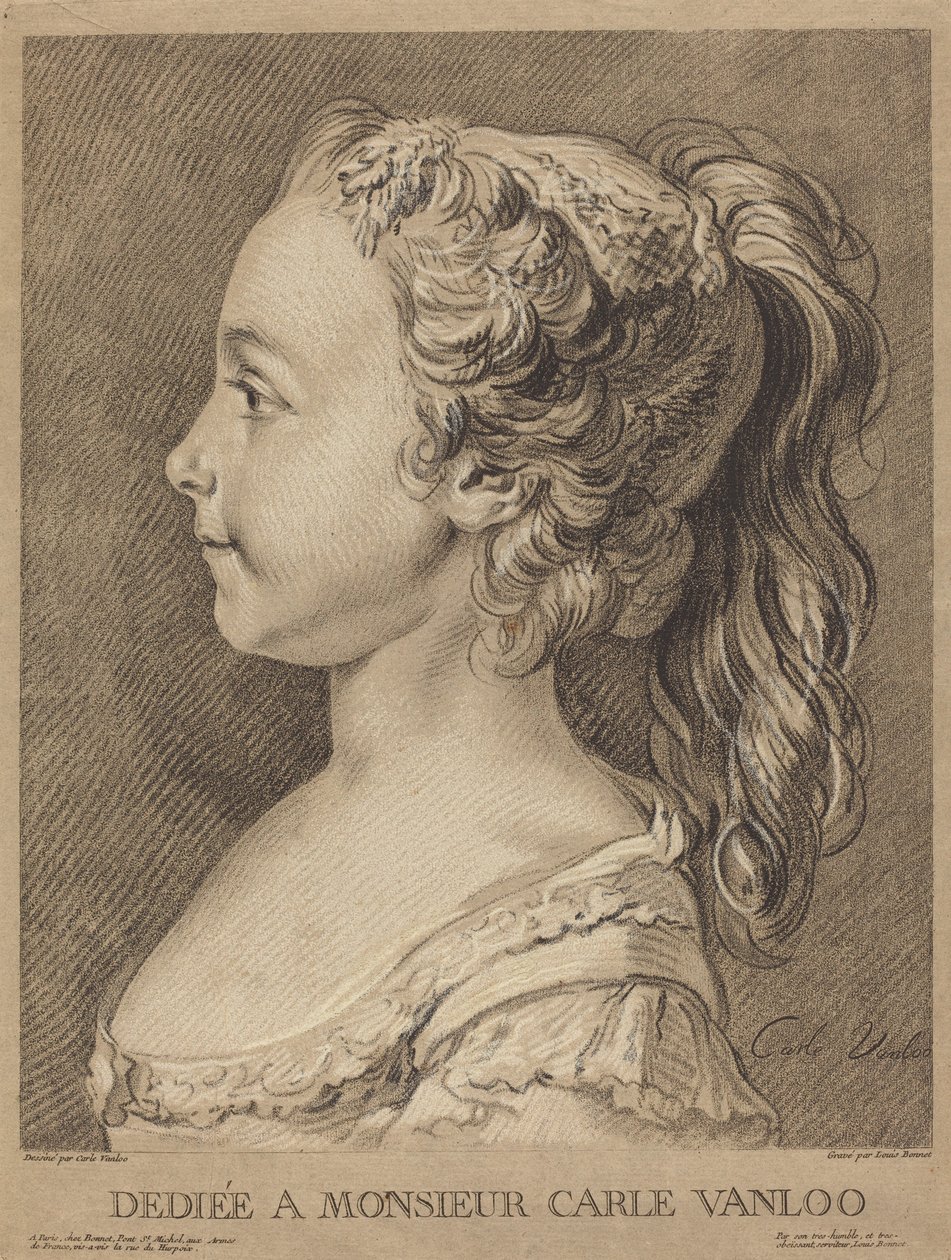 Marie-Rosalie Vanloo, c. 1764. de Louis Marin Bonnet