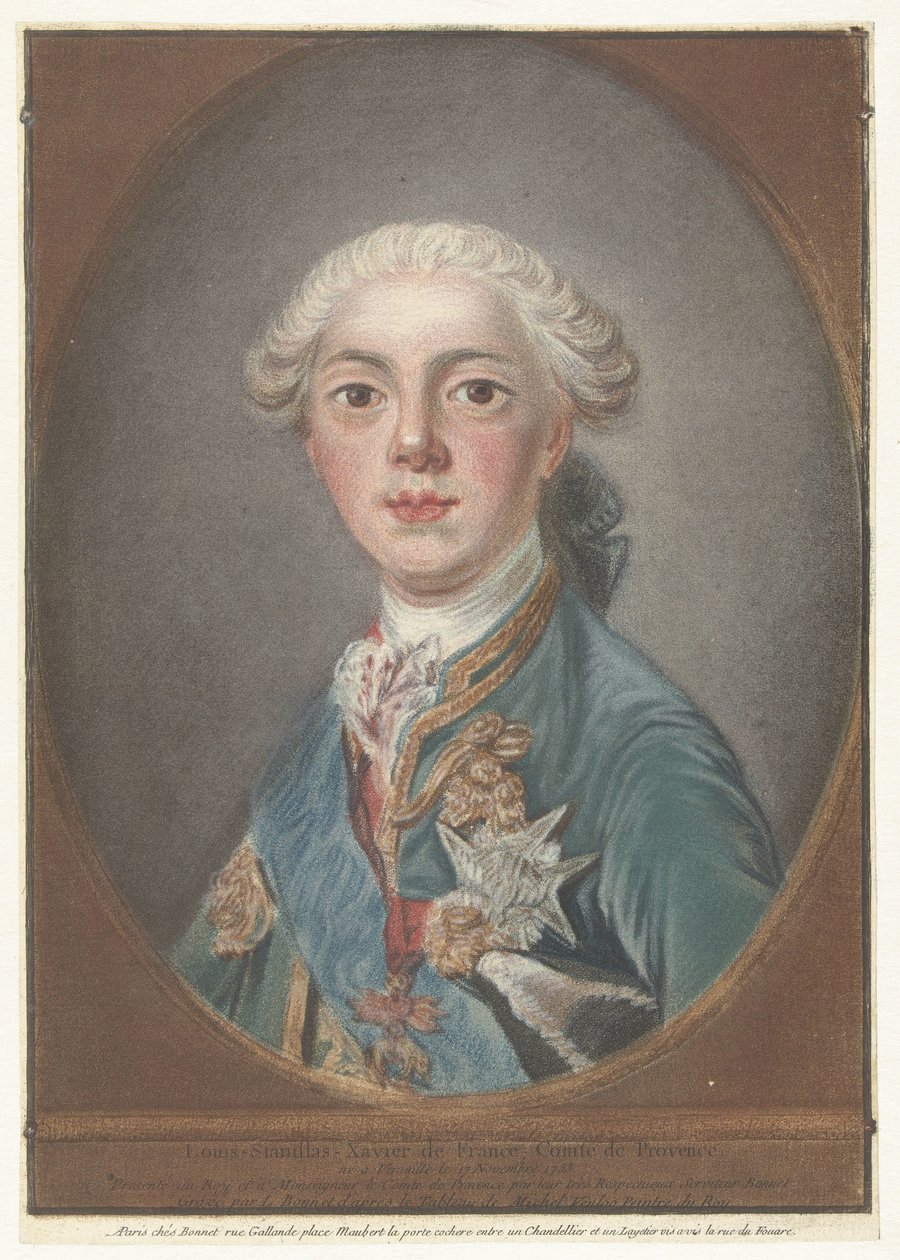 Portret van Louis Stanislas Xavier de France
Louis-Stanislas-Xavier de France, Conde de Provença (título sobre o objecto) de Louis Marin Bonnet