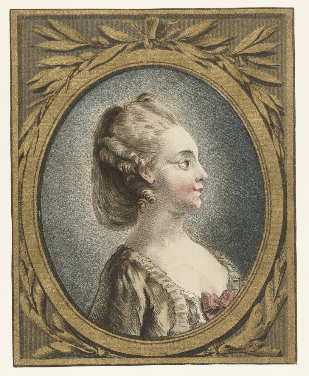 Retrato de uma jovem tete de Louis Marin Bonnet