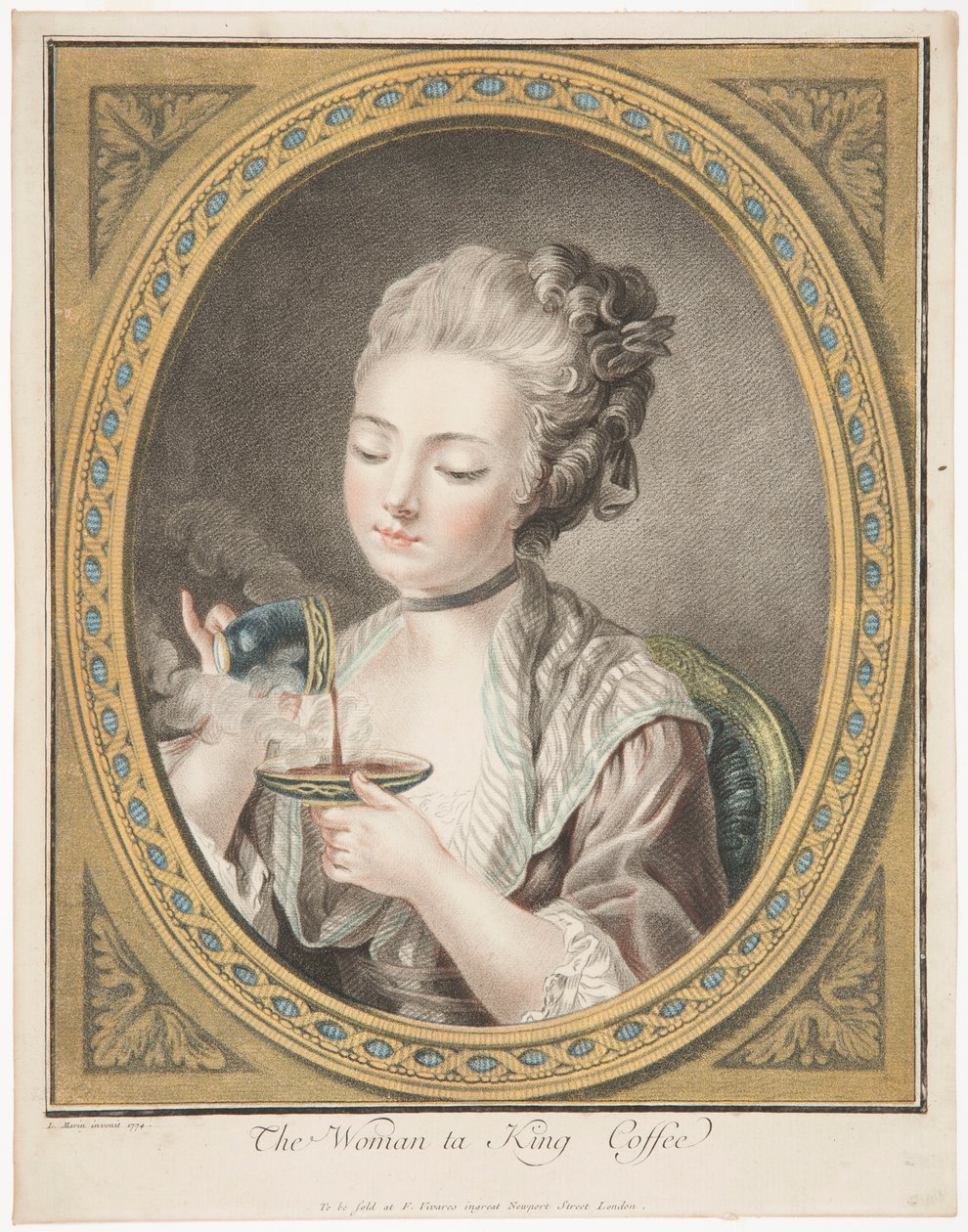 A mulher tomando café de Louis Marin Bonnet