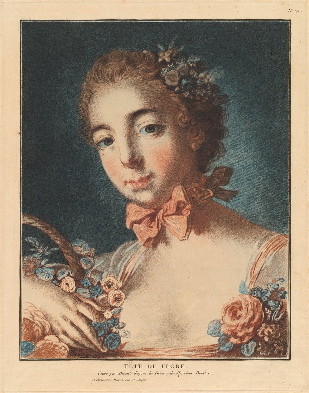 Chefe da Flora, 1769. de Louis Marin Bonnet
