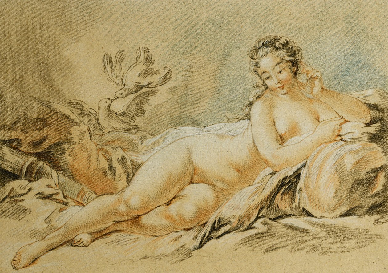 Venus Resting, Depois de François Boucher; Repos de Venus, depois de François Boucher, 1774 de Louis Marin Bonnet