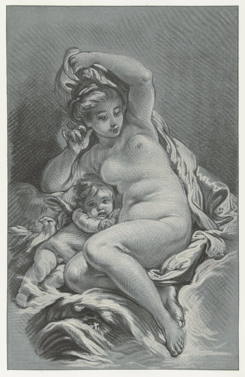 Vénus em Cupido
Vénus e Amor sobre um golfinho de Louis Marin Bonnet