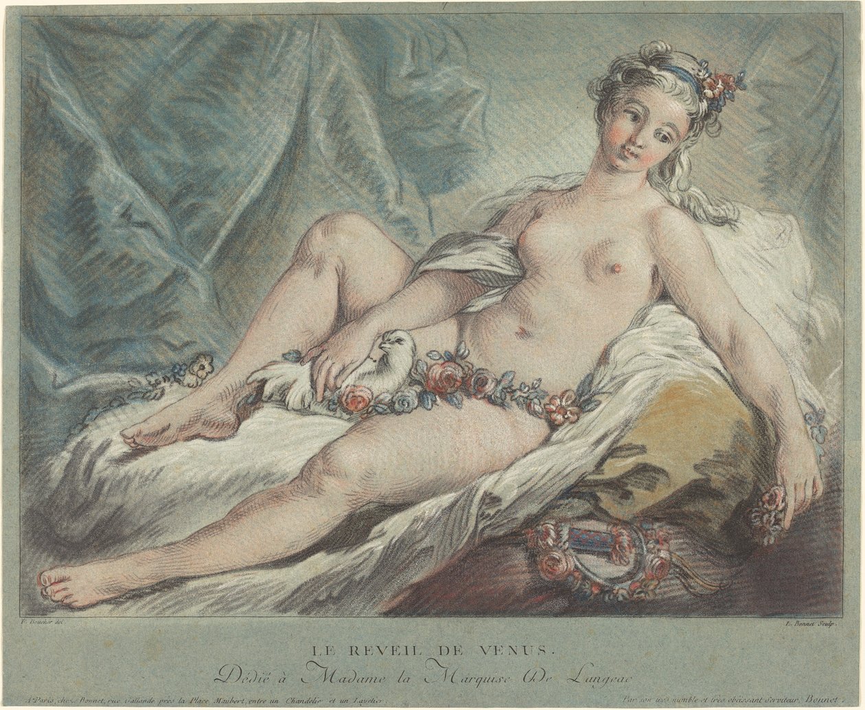 Vênus Ascendente de Louis Marin Bonnet after François Boucher