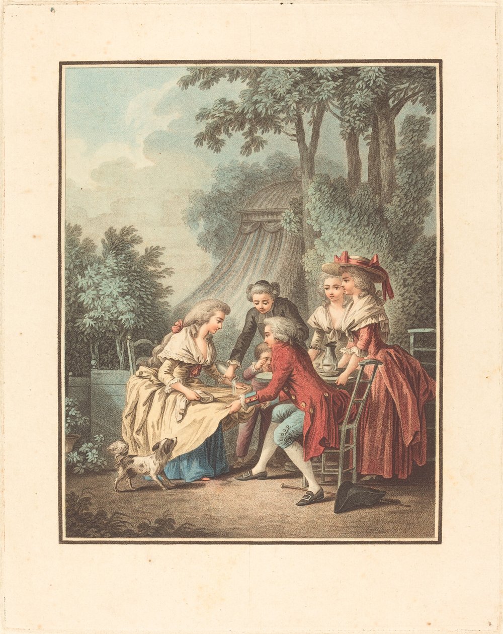 Almoço de Louis Marin Bonnet after Jean Baptiste Hüet, I