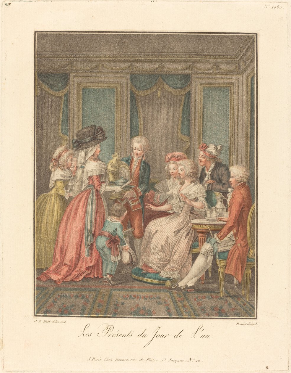 Presentes de Ano Novo de Louis Marin Bonnet after Jean Baptiste Hüet, I