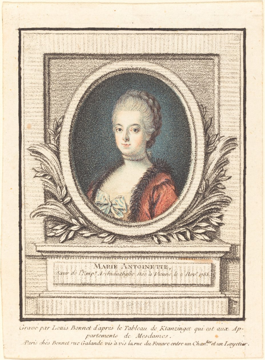 Maria Antonieta, Dauphine de Louis Marin Bonnet after Joseph Kranzinger