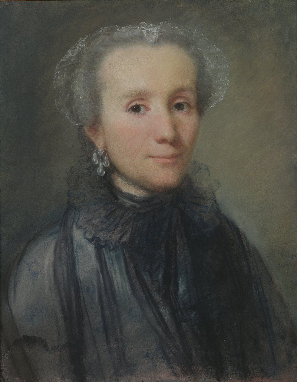 Retrato de uma mulher da nobreza polonesa, 1776 de Louis Marteau