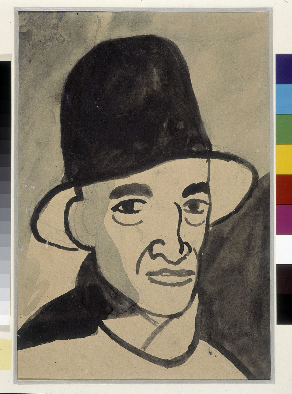 Auto-retrato de Louis Mathieu Verdilhan (1875-1928), Musee Cantini, Marselha. de Louis Mathieu Verdilhan