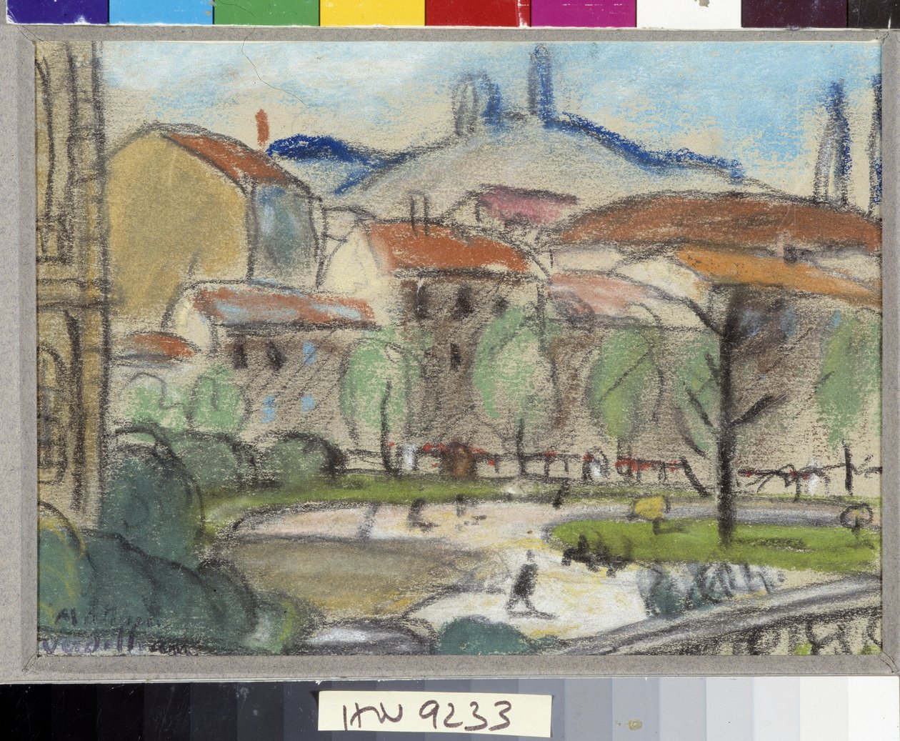O jardim público de Pastel por Louis Mathieu Verdilhan (1875-1928) Menção obrigatória: Fundação de recolha de Provença, Marselha de Louis Mathieu Verdilhan