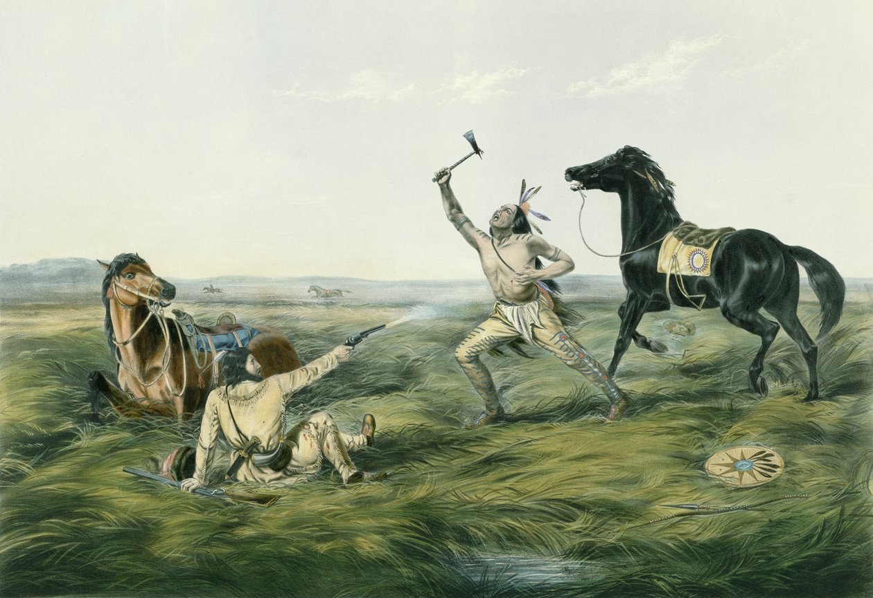 O Último Tiro, pub. por Currier  Ives de Louis Maurer