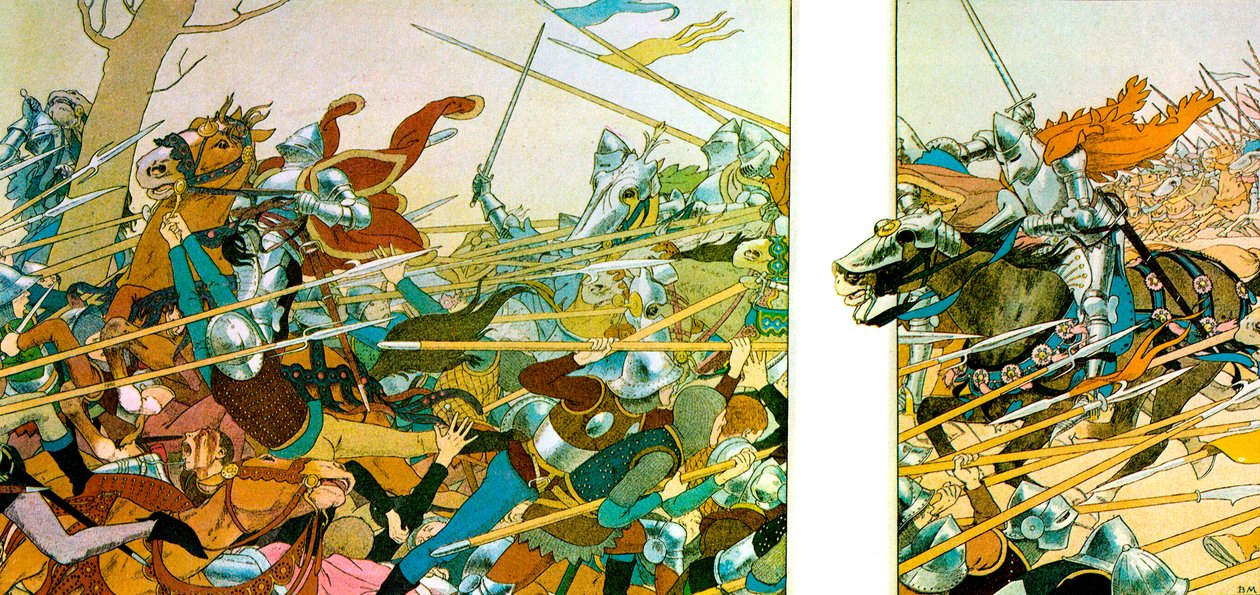 Ilustração do livro A Vida de Joana D&39;Arc, 1896 de Louis Maurice Boutet de Monvel