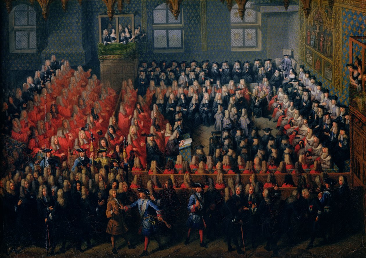 Cama da Justiça Realizada no Parlamento de Paris, 12 de setembro de 1715 de Louis Michel Dumesnil