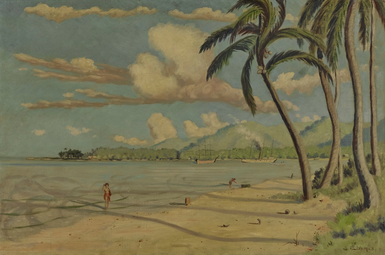 Praia de Apia, Samoa de Louis Michel Eilshemius