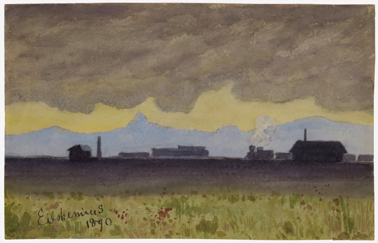 Paisagem de trem no Arizona, 1890. de Louis Michel Eilshemius